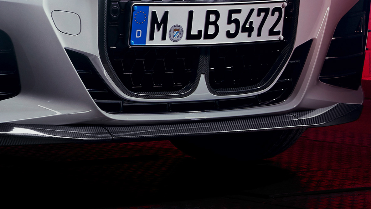 BMW M Performance frontsplitter i kulfiber BMW 4-serie Coupé G22 BMW M Performance frontsplitter i kulfiber BMW 4-serie Coupé G22 nærbillede
