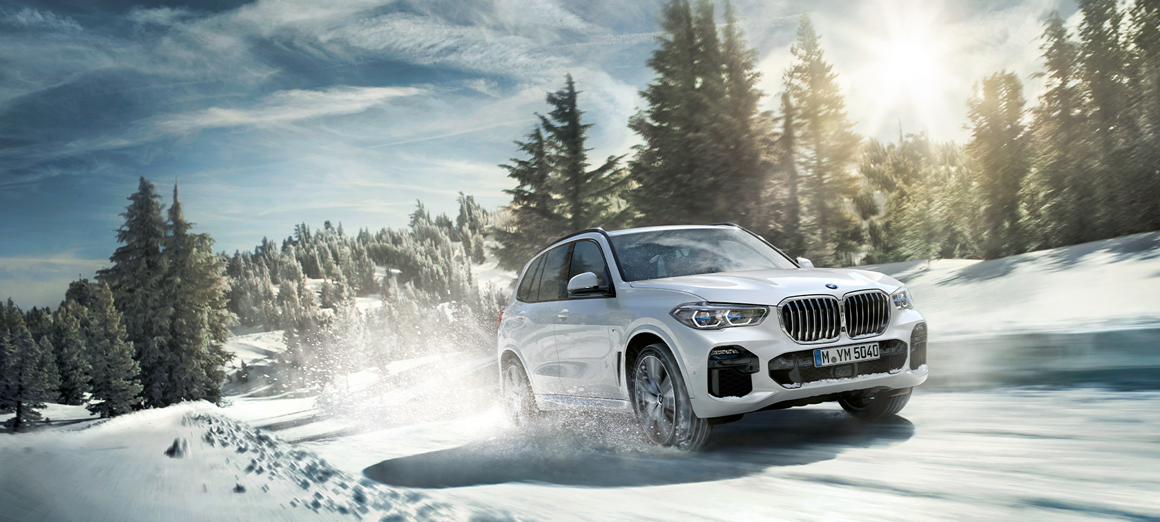 BMW på skovvej BMW på skovvej