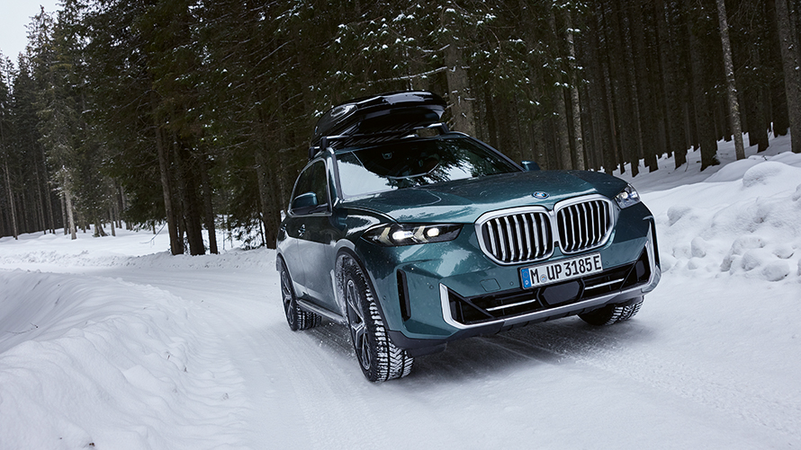 BMW på vinterväg BMW på vinterväg