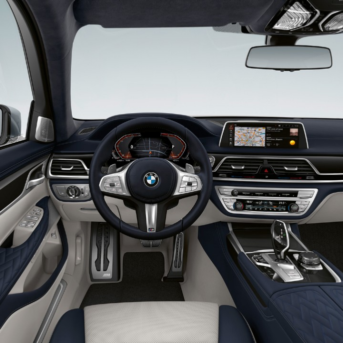 BMW 7-serie Sedan, M sportspakke, interiør BMW 7-serie Sedan, M sportspakke interiør