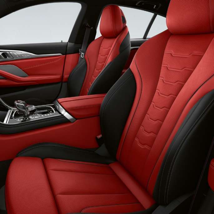 BMW 8-serie Gran Coupé, M Sportspakke interiørudstyr